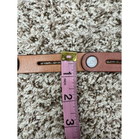 Fossil Belt Women's S Rivet Multi Colored Brown Leather Sectioned Metal Buckle - Picture 6 of 12